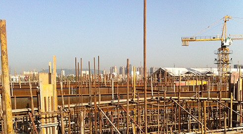 江南集团 建材市场精品馆六期劲性钢结构工程