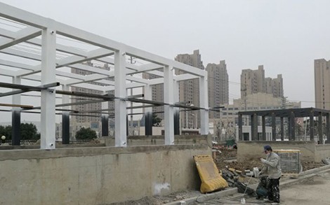 三环路黄河路地下通道出入楼钢结构工程