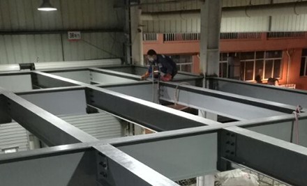 圆通快递常熟总公司  钢平台工程